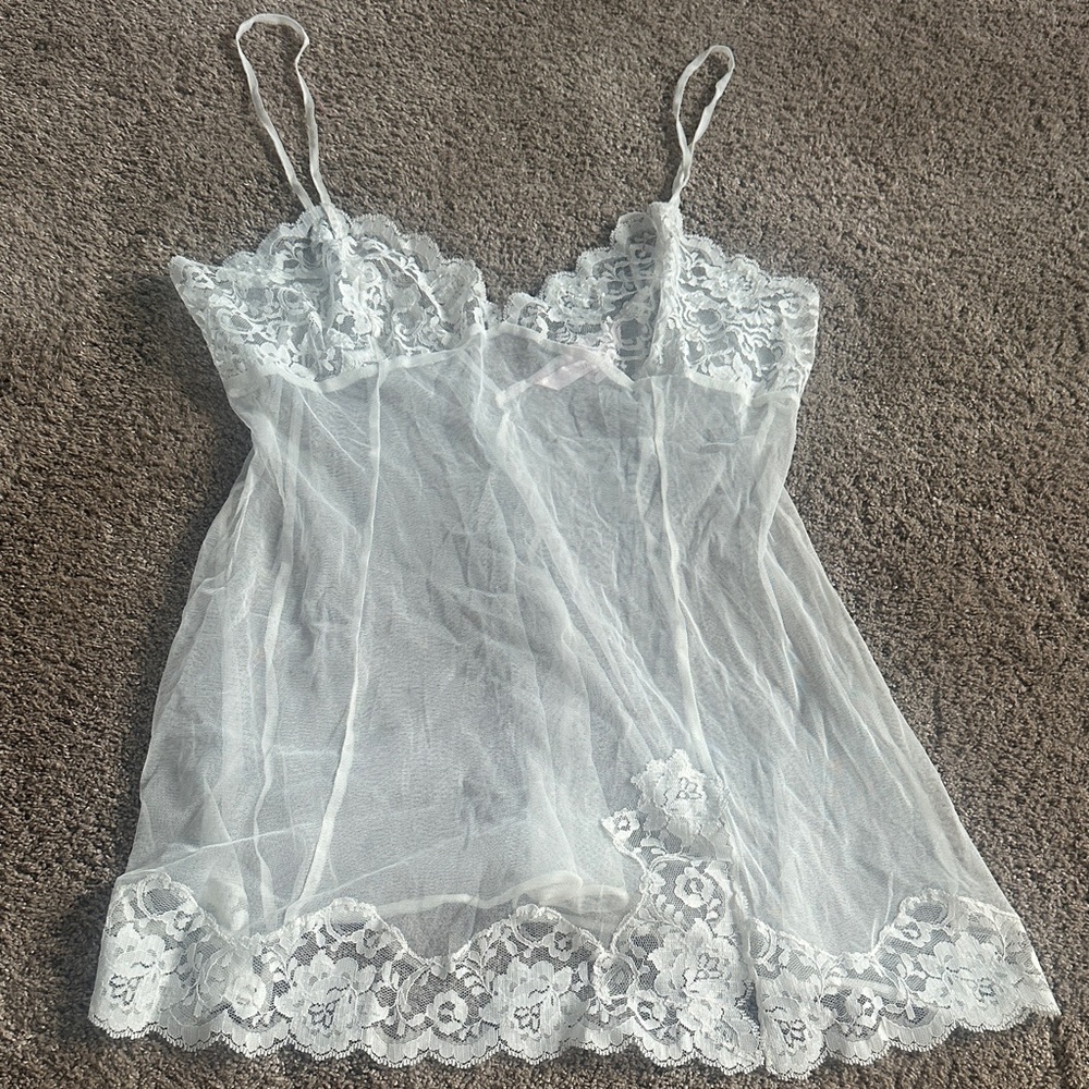 VS White Lace Chemise